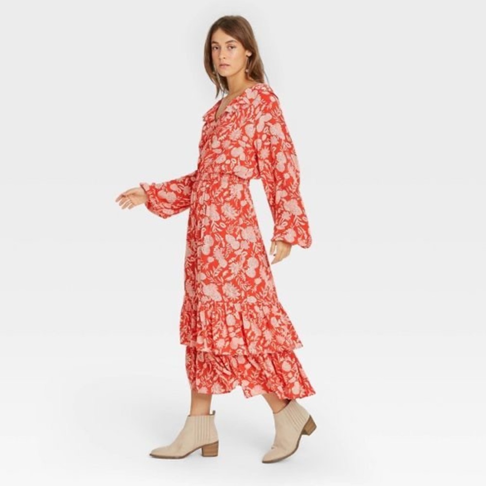 Target Universal Thread Floral Print Prairie Dress, Cottage Core, Small